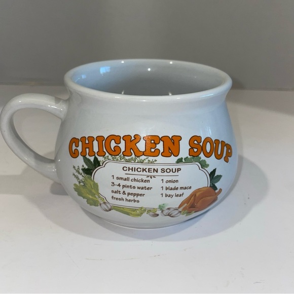 Vintage Soup Mugs Bowls Dat'l Do-It Inc DDI Soup Cups Set Of 4 With Recipes - Picture 4 of 6